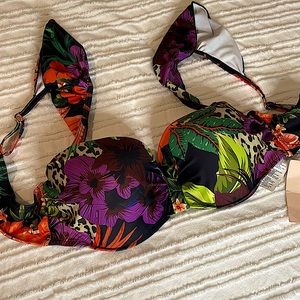 Missguided Tropical Print Bikini size 10, new with tags!